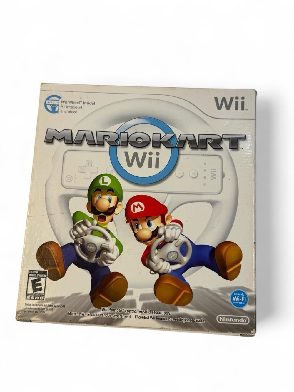 Nintendo Mario Kart Wii Big Box Bundle with Wii Wheel Game Complete
